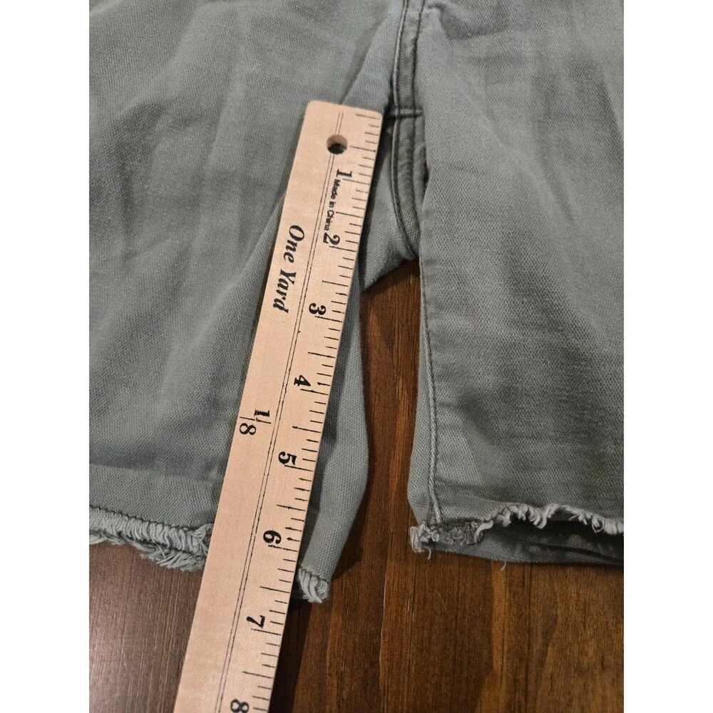 American Eagle Women's 00 twill shorts casual raw frayed hem Boyfriend Stretch